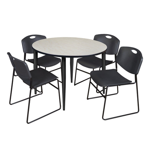 Black|Maple / 48 x 48 Round