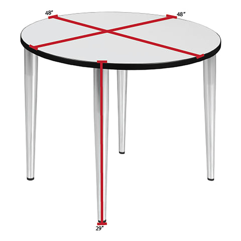 Chrome|Neo Walnut / 48 x 48 Round