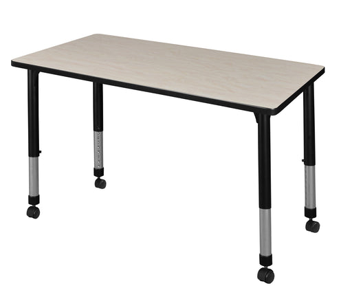 Kee 42" x 24" Height Adjustable Mobile Classroom Table