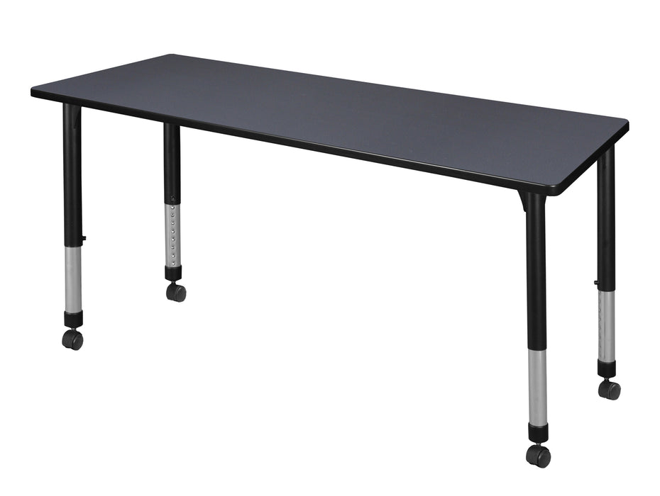 Kee 42" x 24" Height Adjustable Mobile Classroom Table