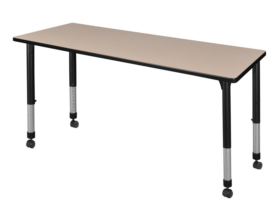 Kee 42" x 24" Height Adjustable Mobile Classroom Table