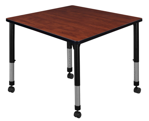 Kee 30" Square Height Adjustable Mobile Classroom Table