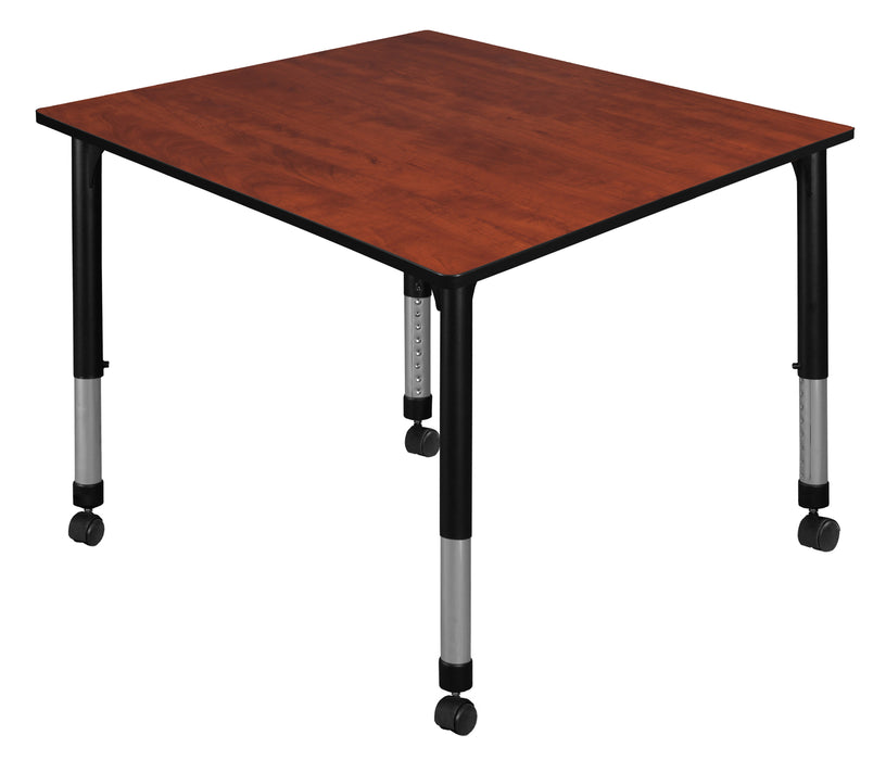 Kee 30" Square Height Adjustable Mobile Classroom Table